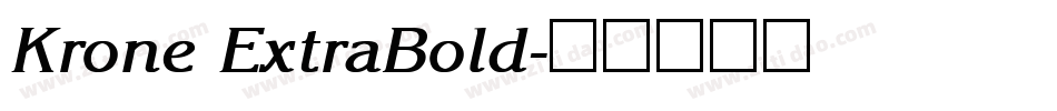 Krone ExtraBold字体转换